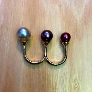 Chunky Jewlery Ring Pearls